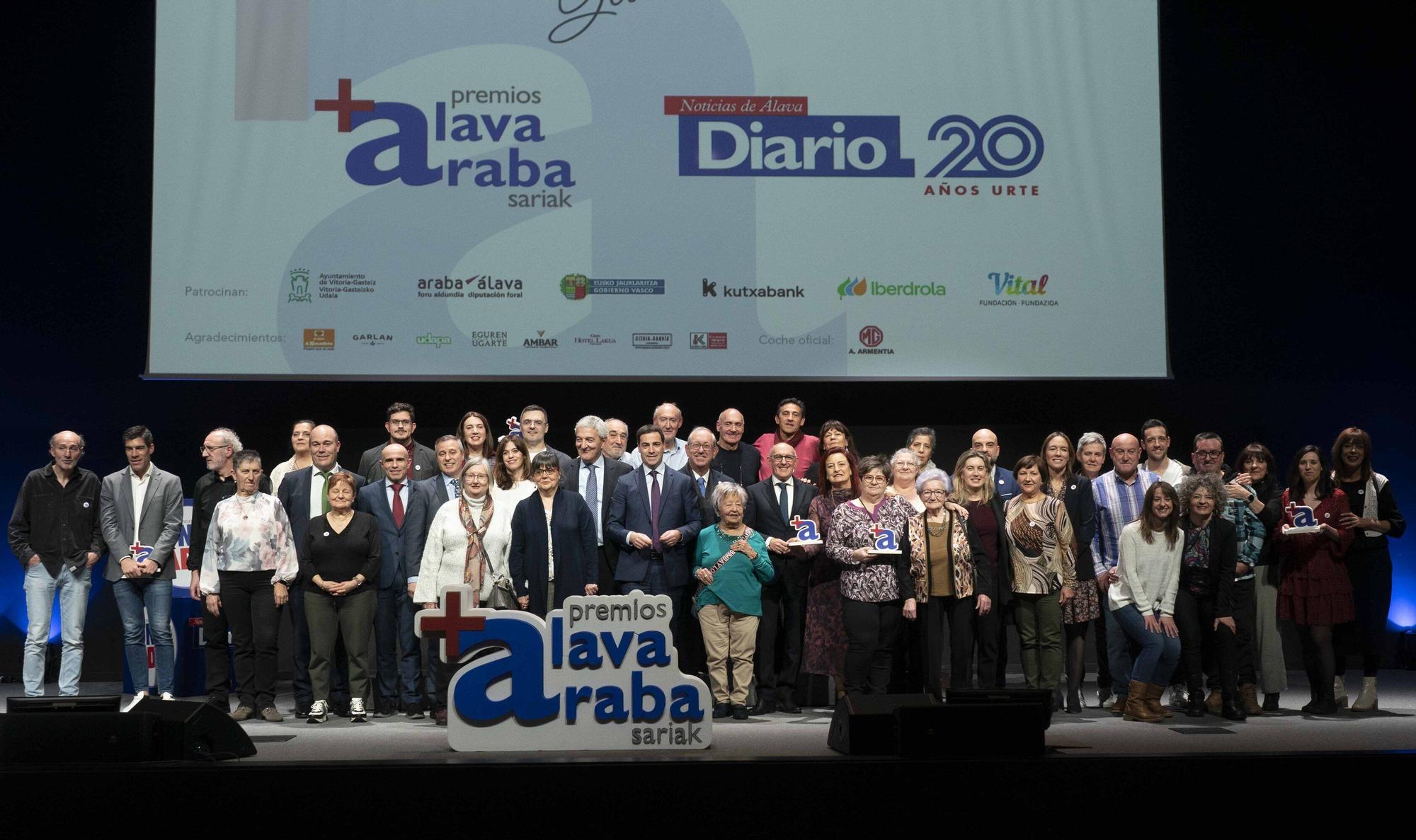 En imágenes: Así ha sido la entrega de los Premios +Álava Sariak