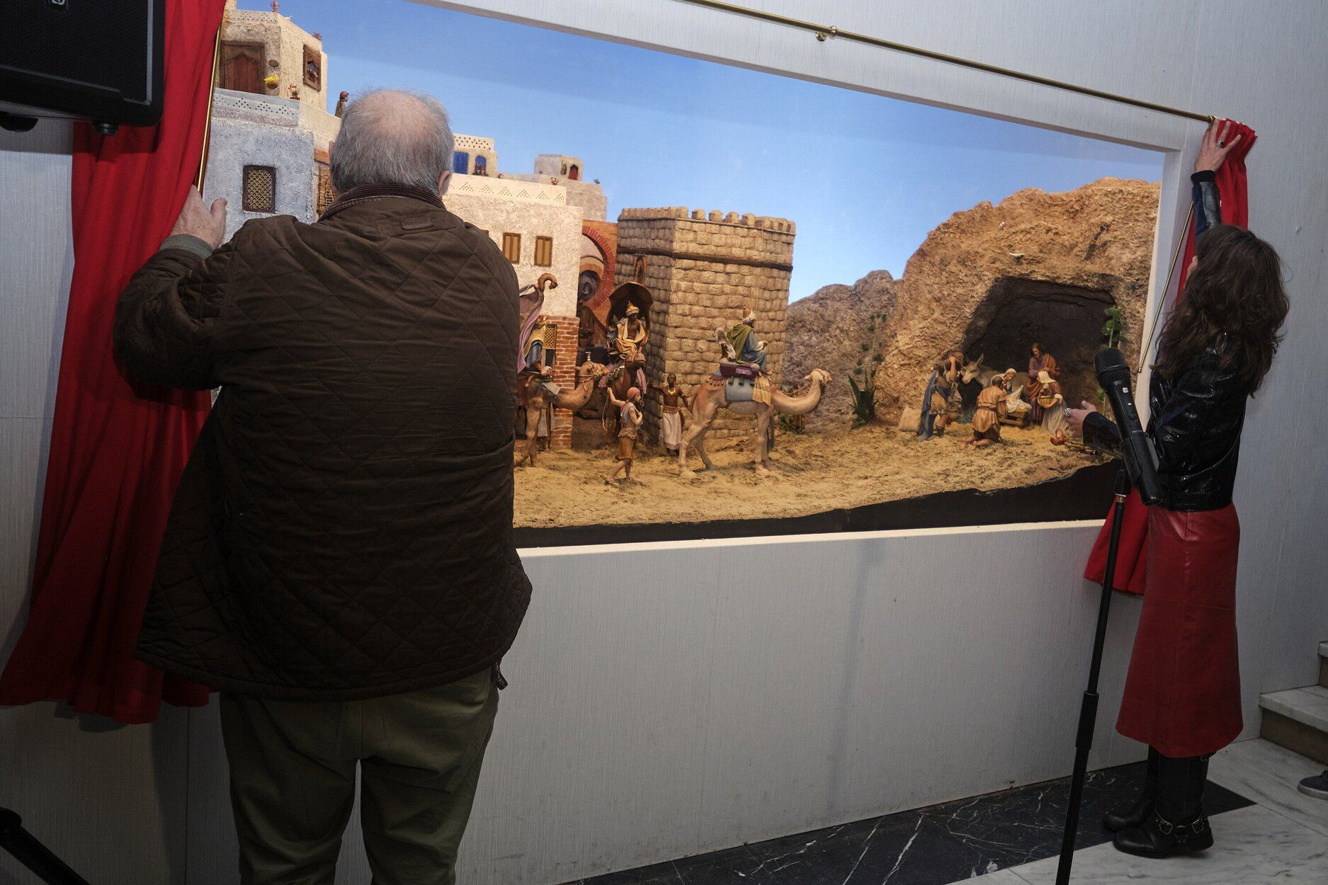 Imagenes del encendido de luces de navidad en Pamplona