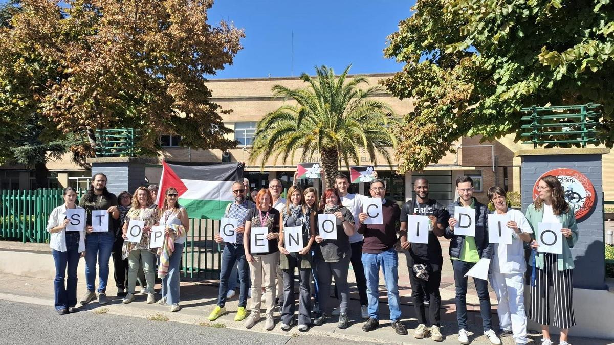 Un grupo de profesores del IES Benjamín de Tudela.