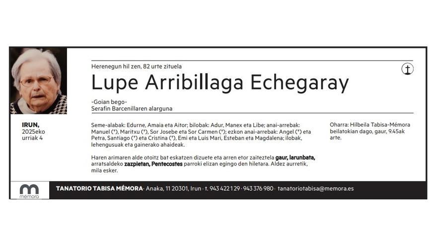 Lupe Arribillaga Echegaray