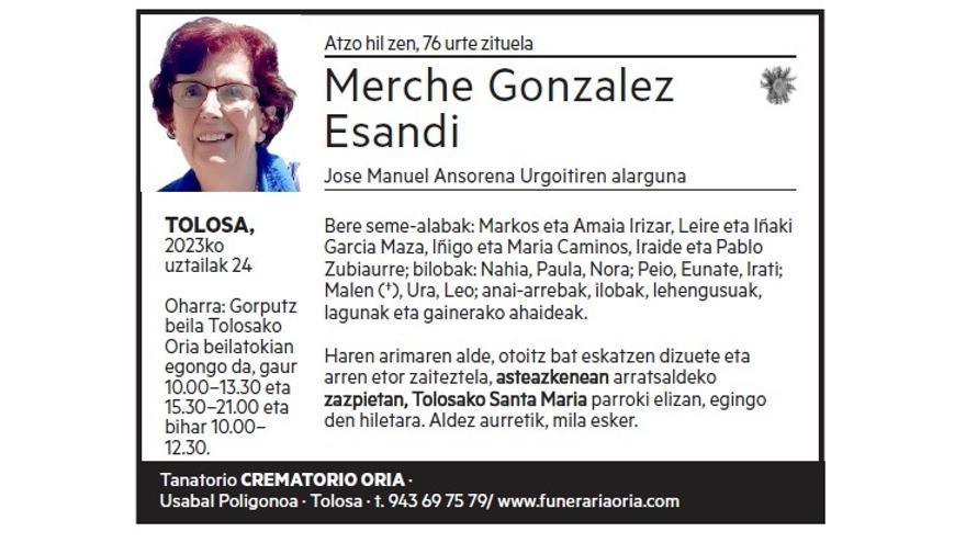MERCHE GONZALEZ ESANDI
