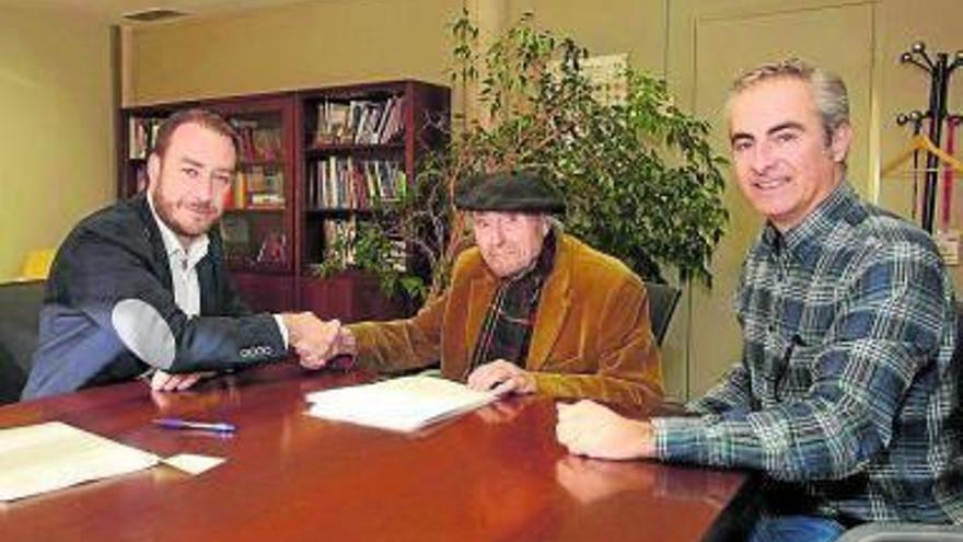 Ramón Gonzalo, Miguel Urabayen y Diego Urabayen.