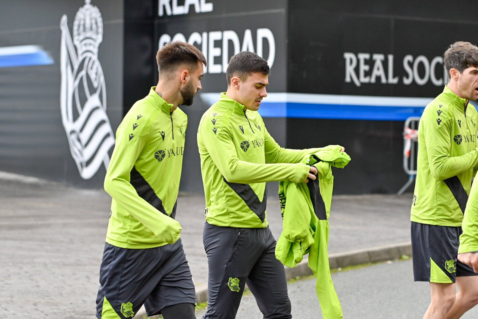 Entrenamiento antes de la semifinal en la Real y el Madrid