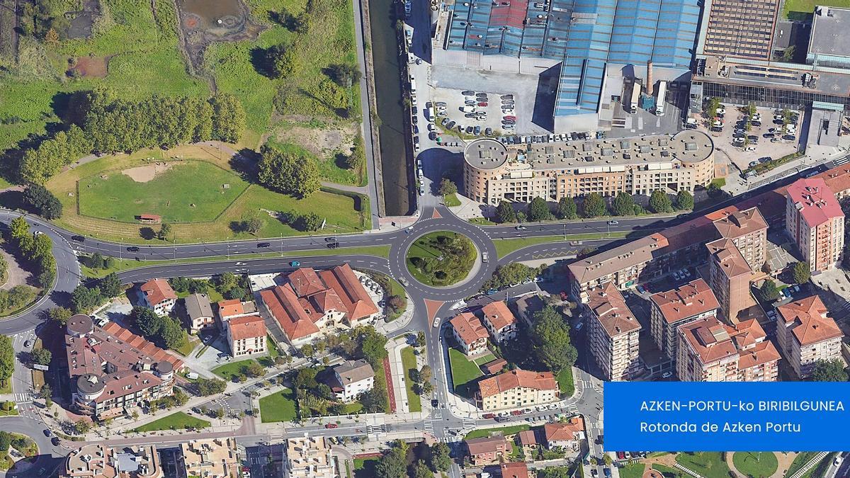 Obras previstas en la red de carreteras de Irun y Hondarribia: una nueva glorieta regulará el tráfico en la variante de Irun GI-636 en Azken Portu, entre la Policía Local y el polideportivo
