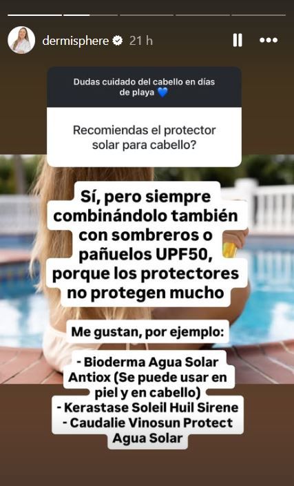 Preguntan a Leire Barrutia por la protección contra el sol