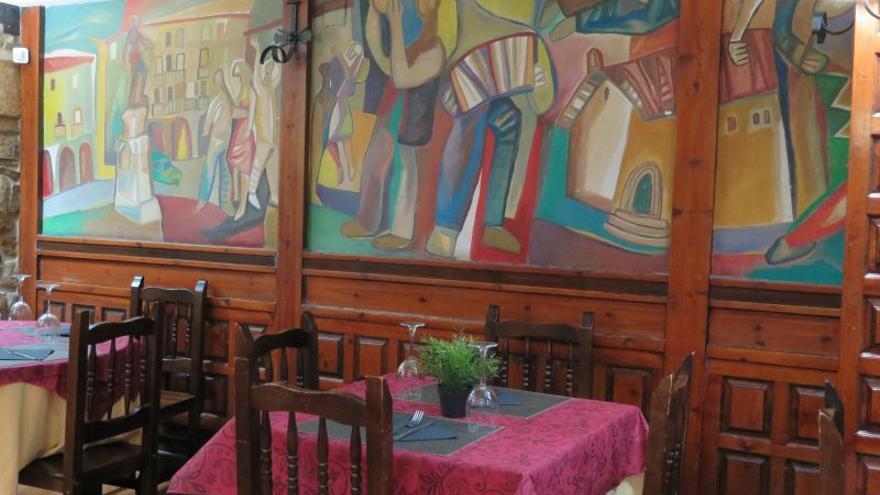 La obra de arte del restaurante Ezkiotarra de Zumarraga