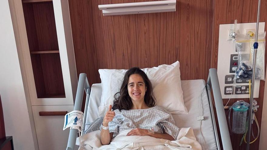 Maite Oroz, operada con éxito del cruzado de su pierna derecha