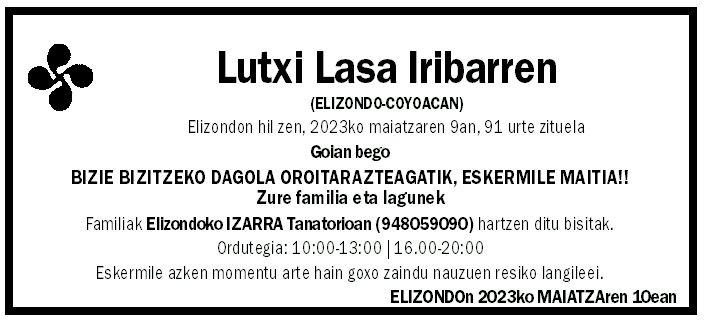 Lutxi Lasa Iribarren