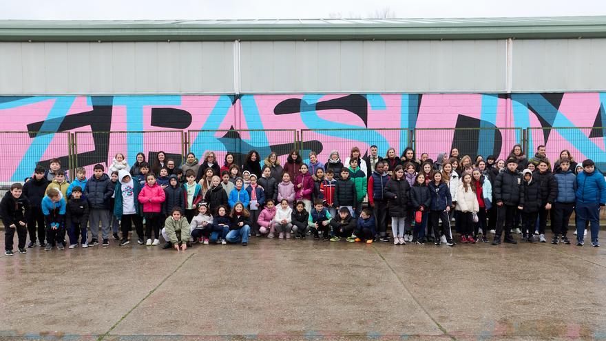 'Diversidad / Aniztasuna': alumnos de Lodosa realizan un mural por la convivencia
