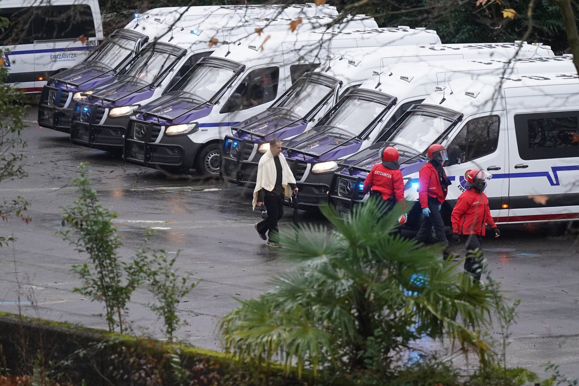 Desalojo del instituto de Martutene