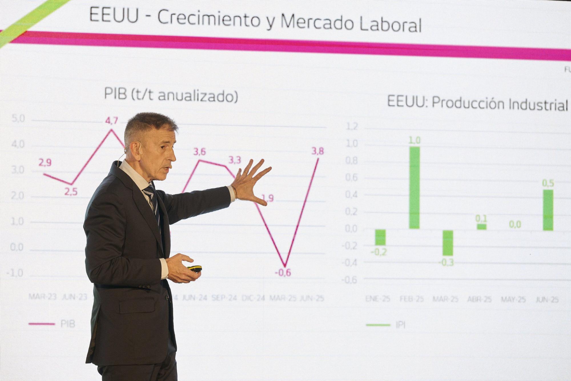 Fotos del encuentro de Laboral Kutxa para la presentación de su informe de la economía navarra