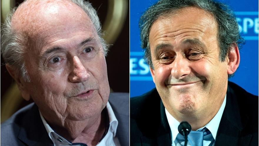 Joseph Blatter y Michel Platini.