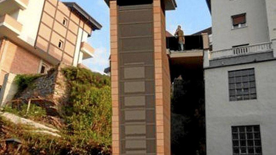Proyecto de ascensor que unirá la calle San Telmo con Larretxo. Foto: N.G.