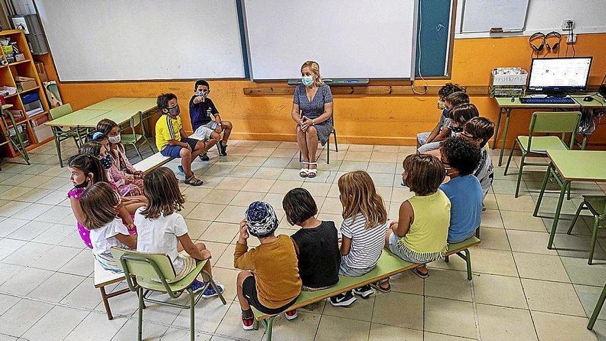 Escolares de Primaria, en clase de un colegio público. Foto: Iban Aguinaga