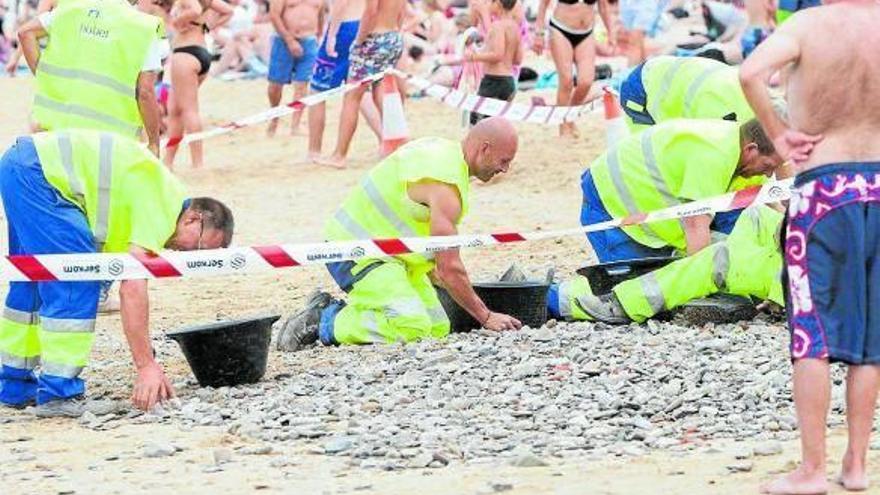Aranzadi analizará las piedras que se retiren de Ondarreta