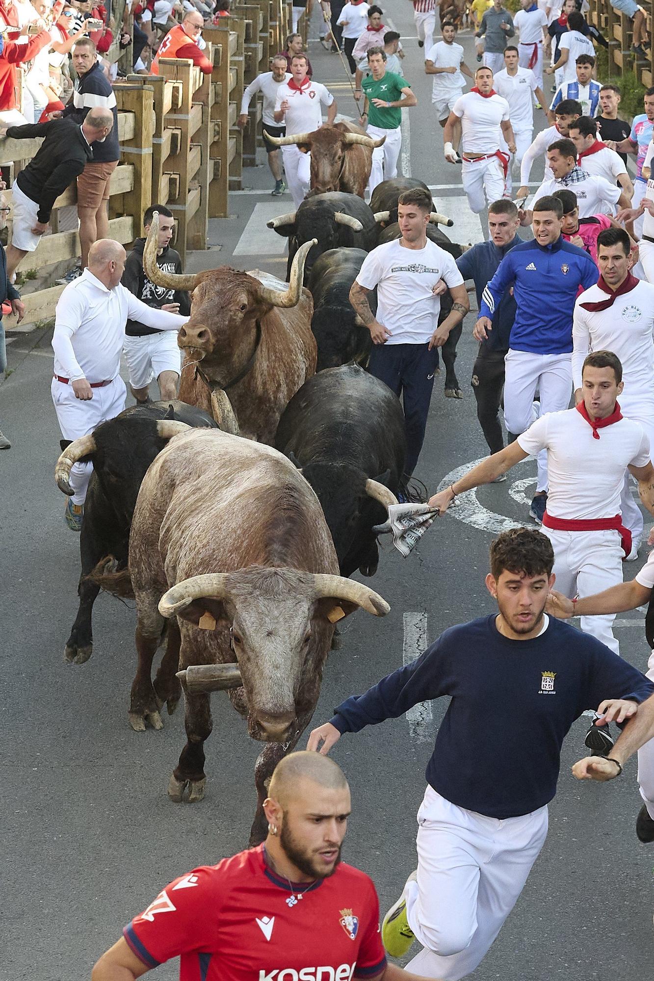 Fotos del tercer encierro de las fiestas de Tudela 2025