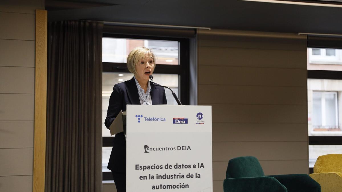 Ainara Basurko en su turno de palabra