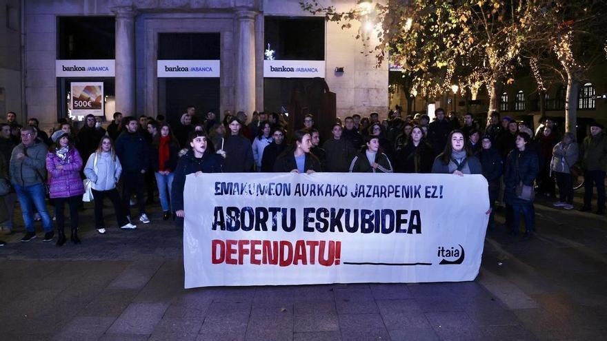 Protesta tras la absolución de los antiabortistas en Vitoria-Gasteiz