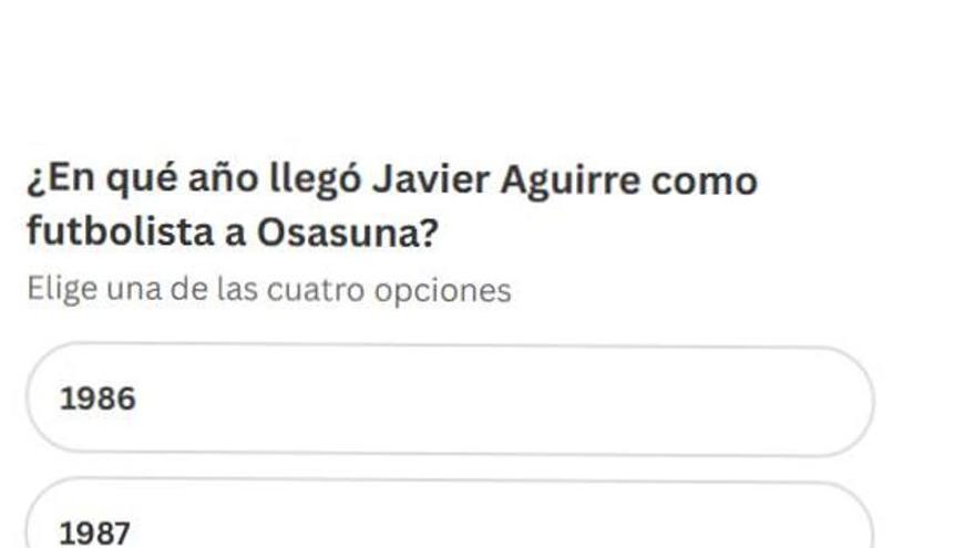 Trivial Mundial 2026 | ¿En qué año llegó Javier Aguirre como futbolista de Osasuna?
