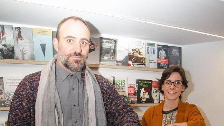 Juan Aizpitarte y Nagore Olarra, ayer en Kaxilda.