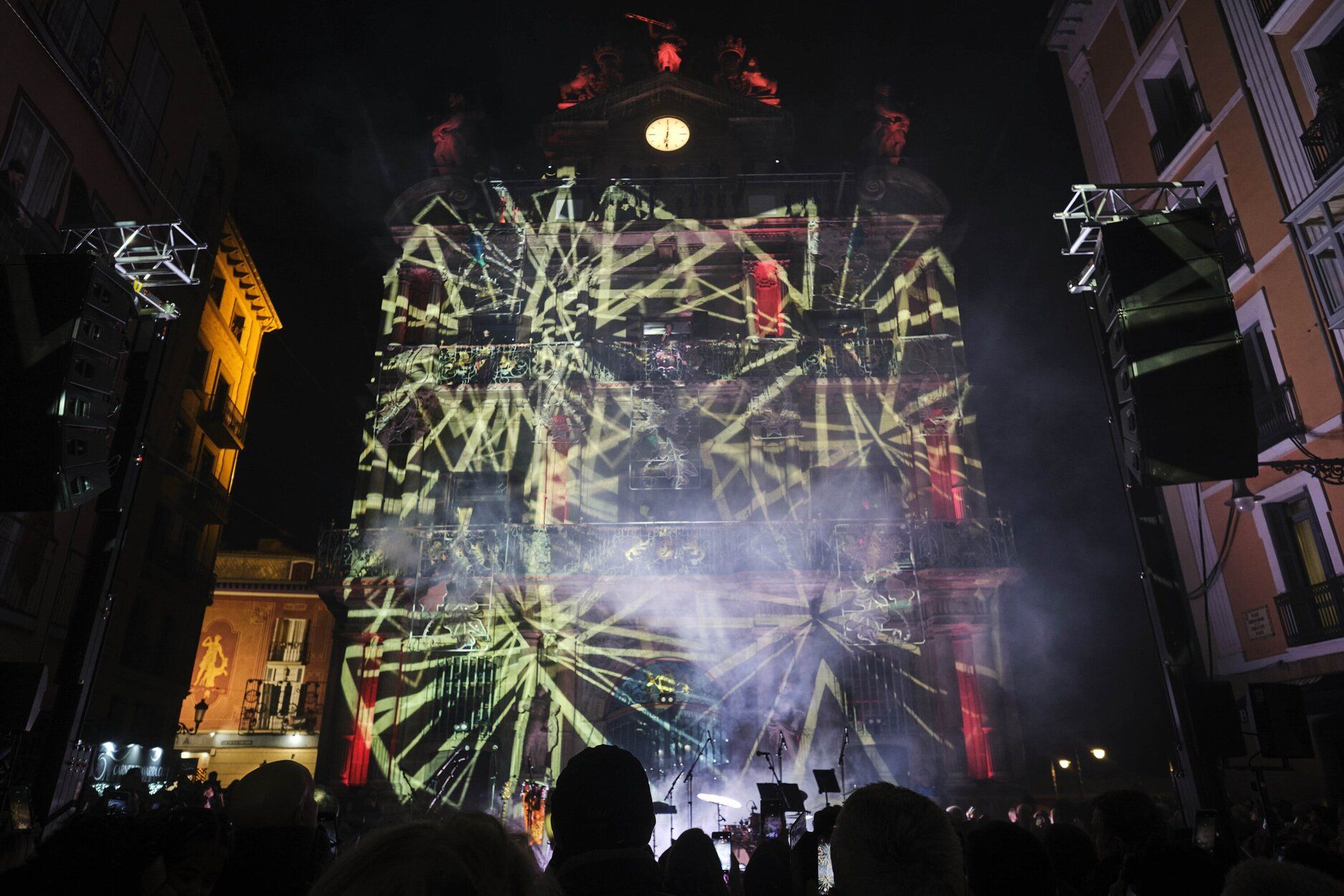 Imagenes del encendido de luces de navidad en Pamplona