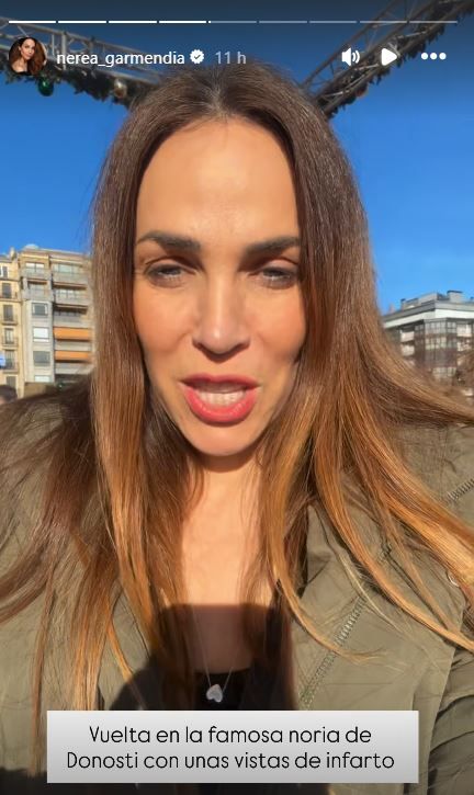 Nerea Garmendia antes de subir a la noria de Donostia