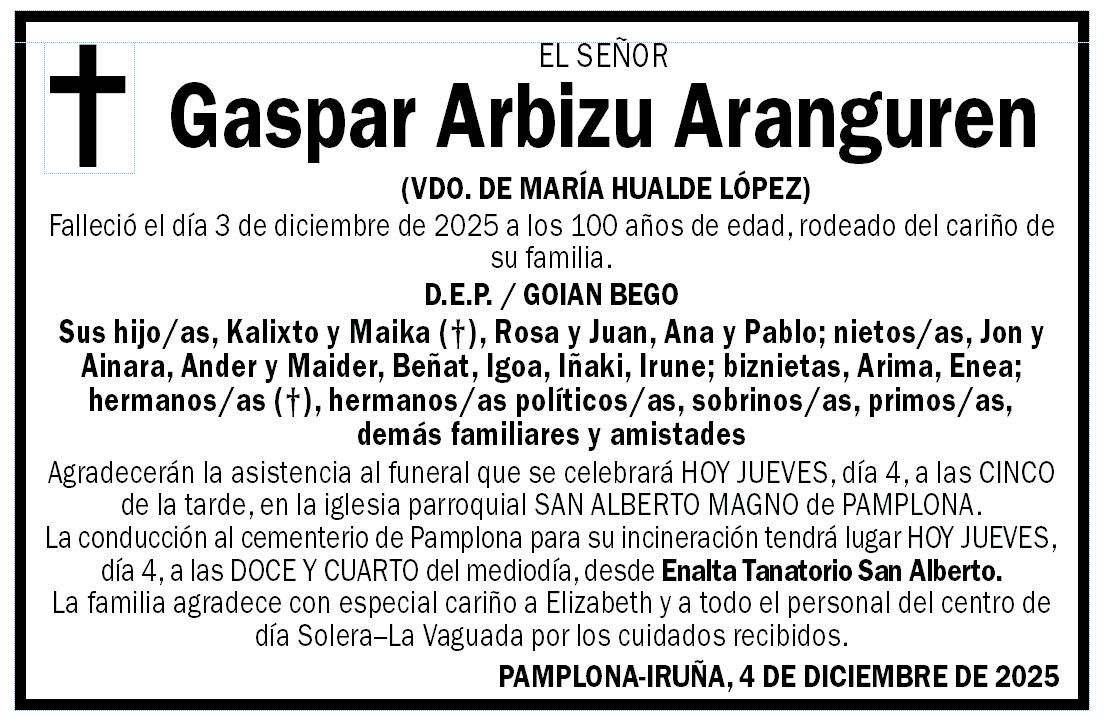Gaspar Arbizu Aranguren