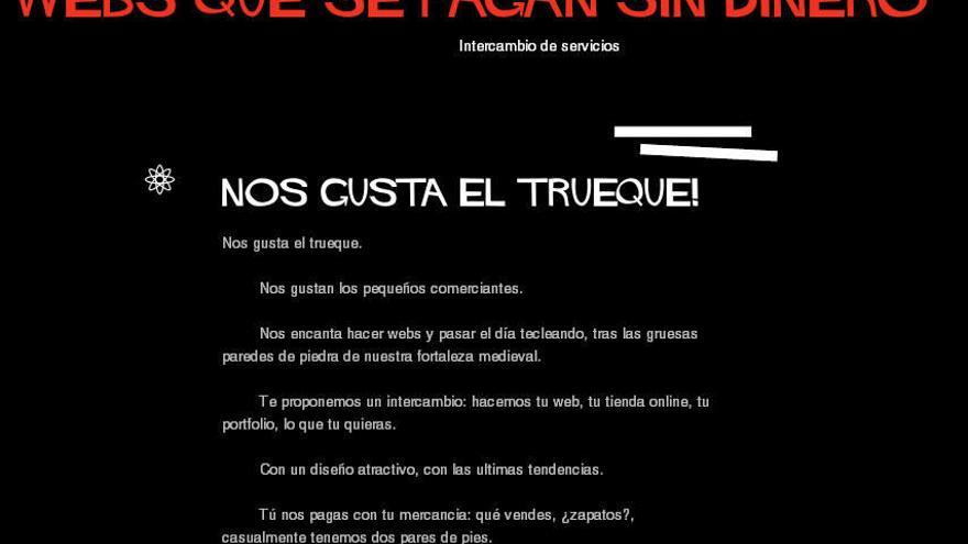 Portada de la web www.pagame-sin-dinero.es