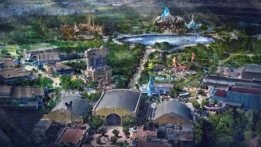 Recreación artística cedida por The Walt Disney tras anunciar un proyecto de ampliación de su parque temático Disneyland París