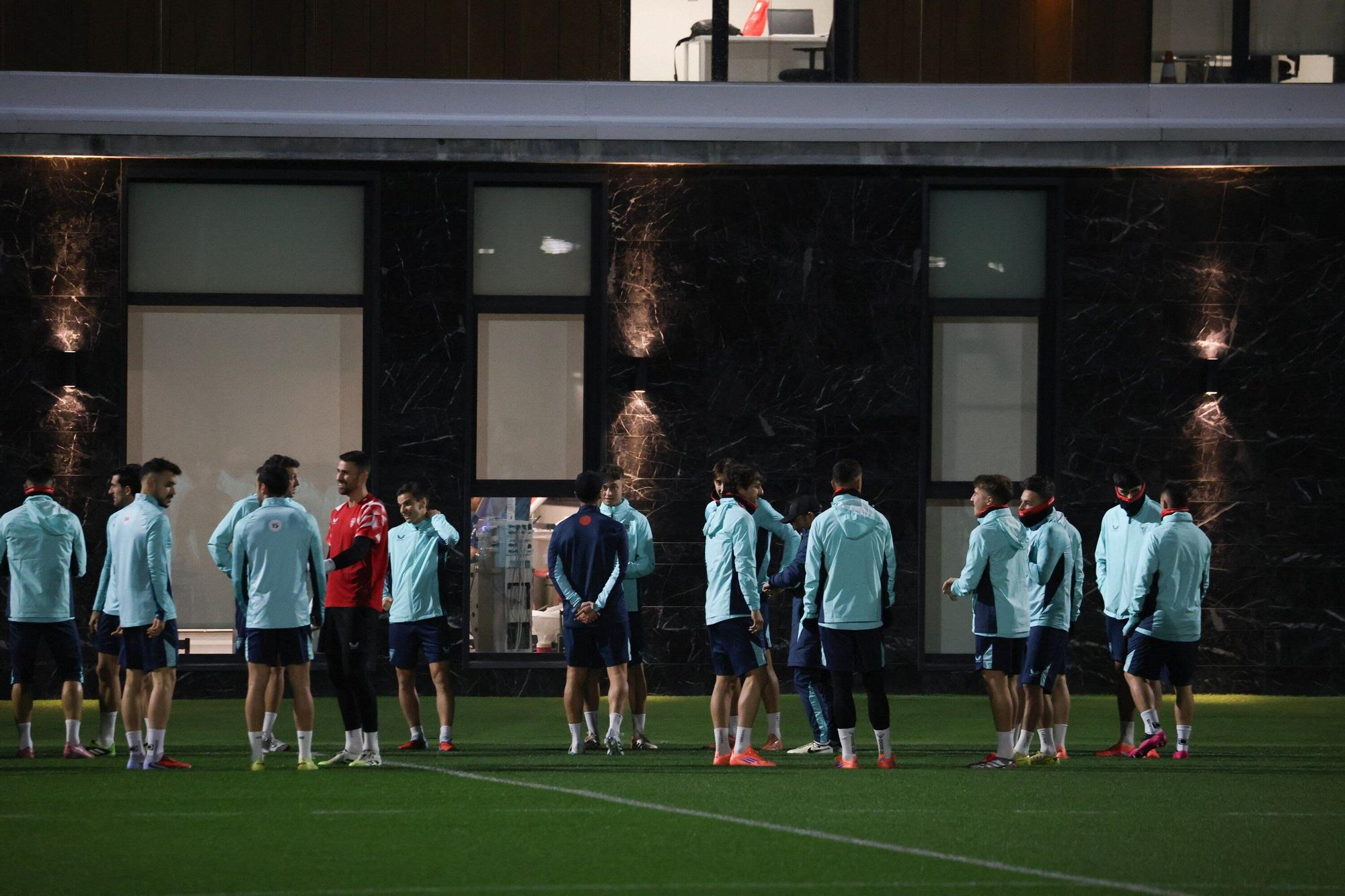 En imágenes: último entrenamiento del Athletic antes de medirse al PSG