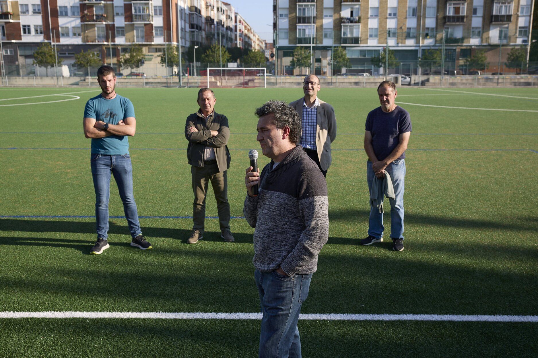 Fotos de la inauguración del campo de fútbol de Berriozar