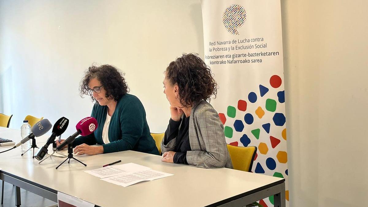 Rueda de prensa de Idoia Oneca y Maite Ziganda, miembros de la Comisión Permanente de la red