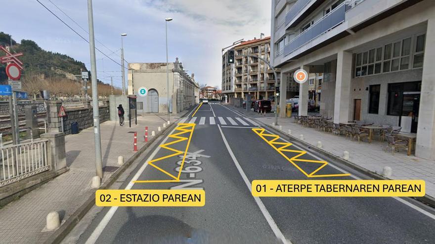 Cambios en el emplazamiento de las paradas del autobús en Deba