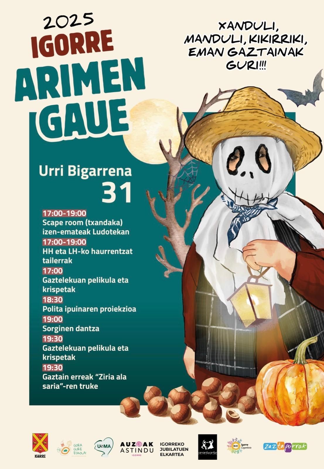 Programación de los actos de Arimen Gaue en Igorre