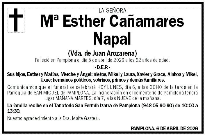 Mª Esther Cañamares Napal