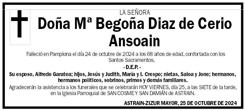 Mª Begoña Diaz de Cerio Ansoain