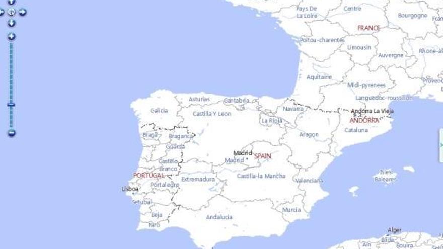 Imagen tomada de Internet de &quot;Map World&quot;.