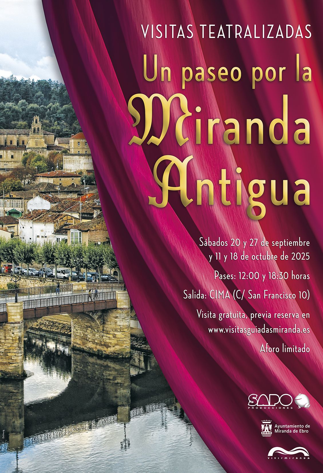 Cartel Visitas Teatralizadas Miranda 2025