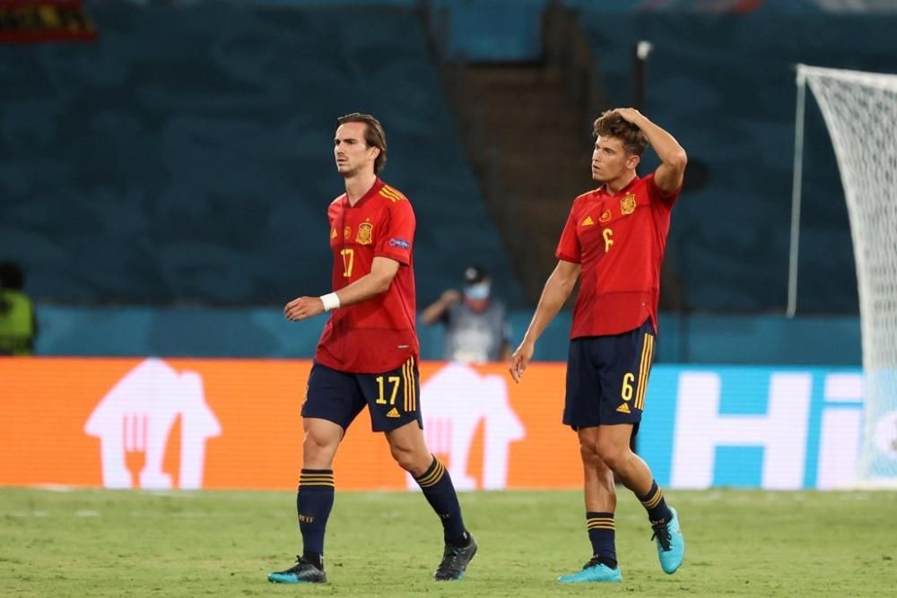Imágenes del partido España-Suecia de la Eurocopa.