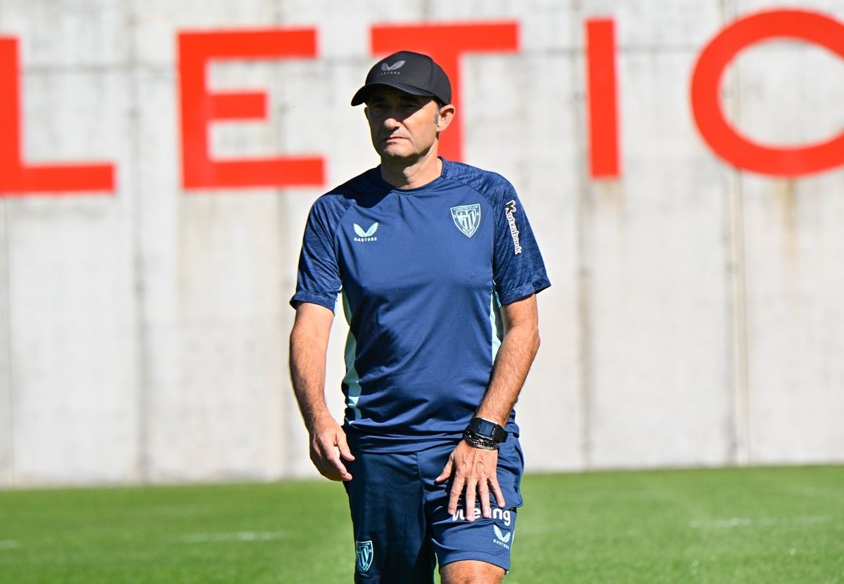 Entrenamiento del Athletic tras el partido ante el Borussia