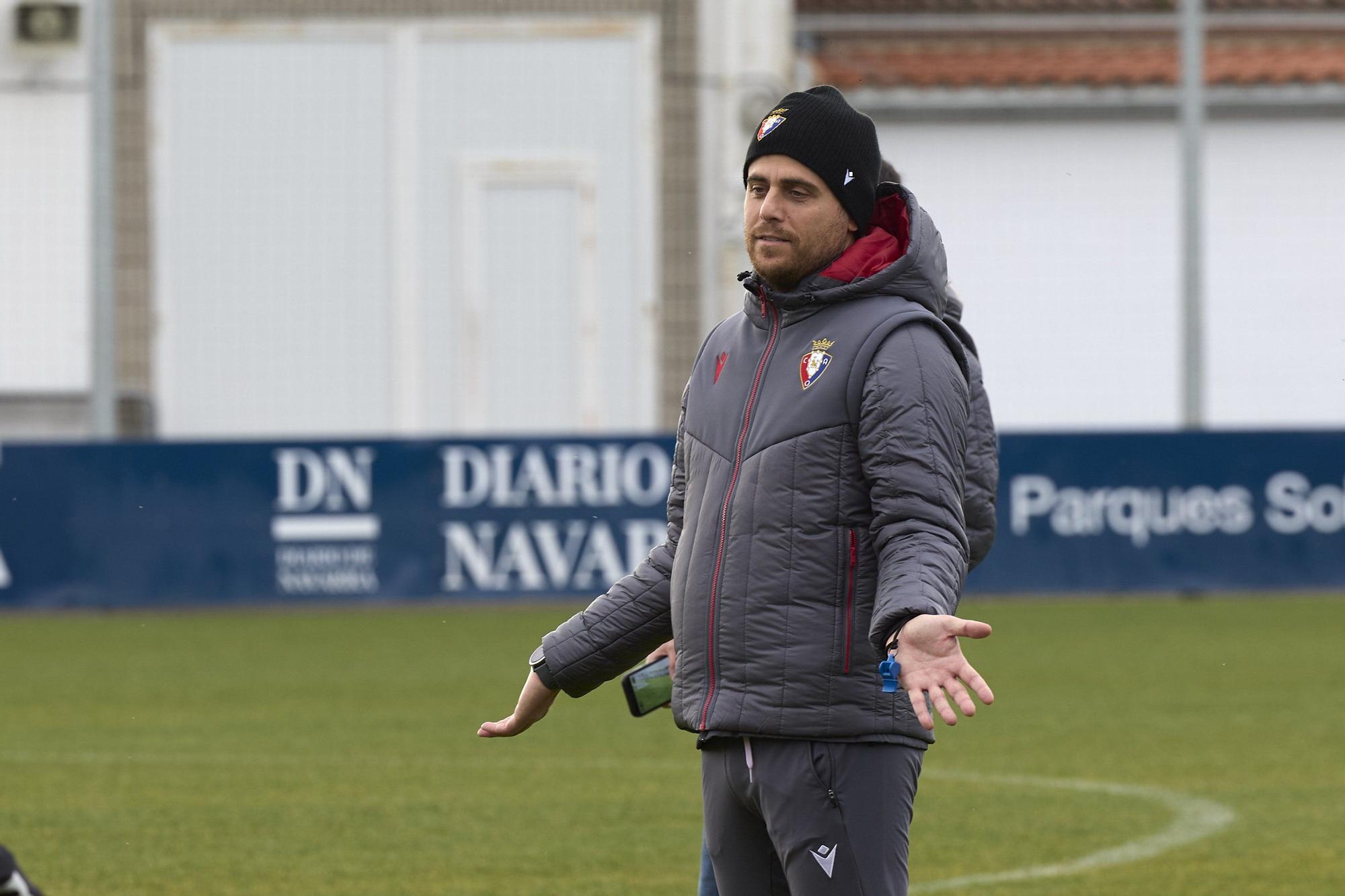 Entrenamiento de Osasuna en Tajonar el sábado 6 de diciembre