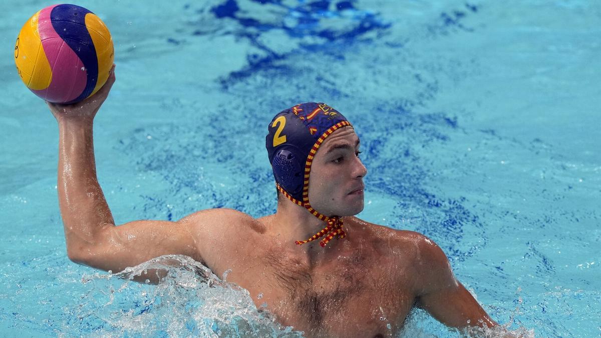 Alberto Munárriz, durante un partido de la selección española.
