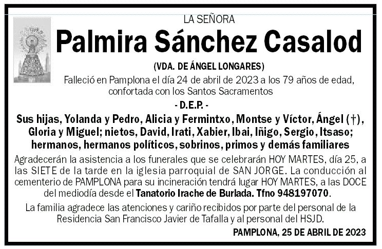 Palmira Sánchez Casalod