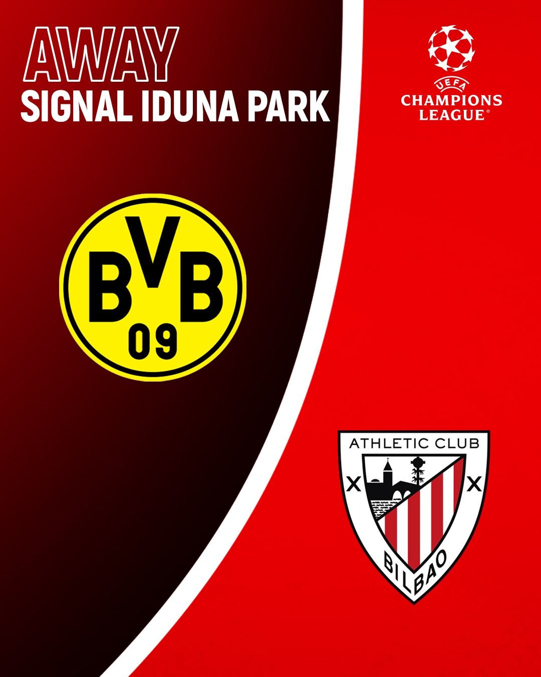 El Athletic visitará al Borussia Dortmund en el Signal Iduna Park