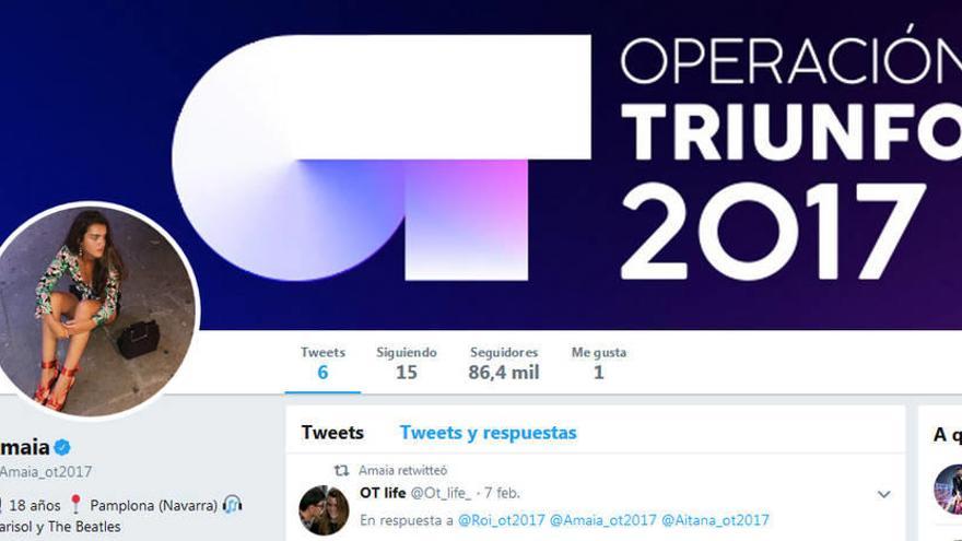 La cuenta oficial de Amaia.