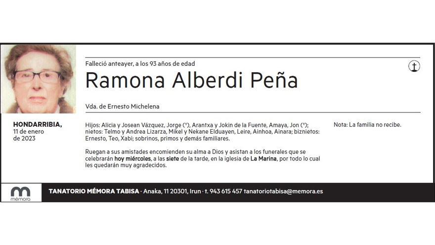 RAMONA ALBERDI PEÑA