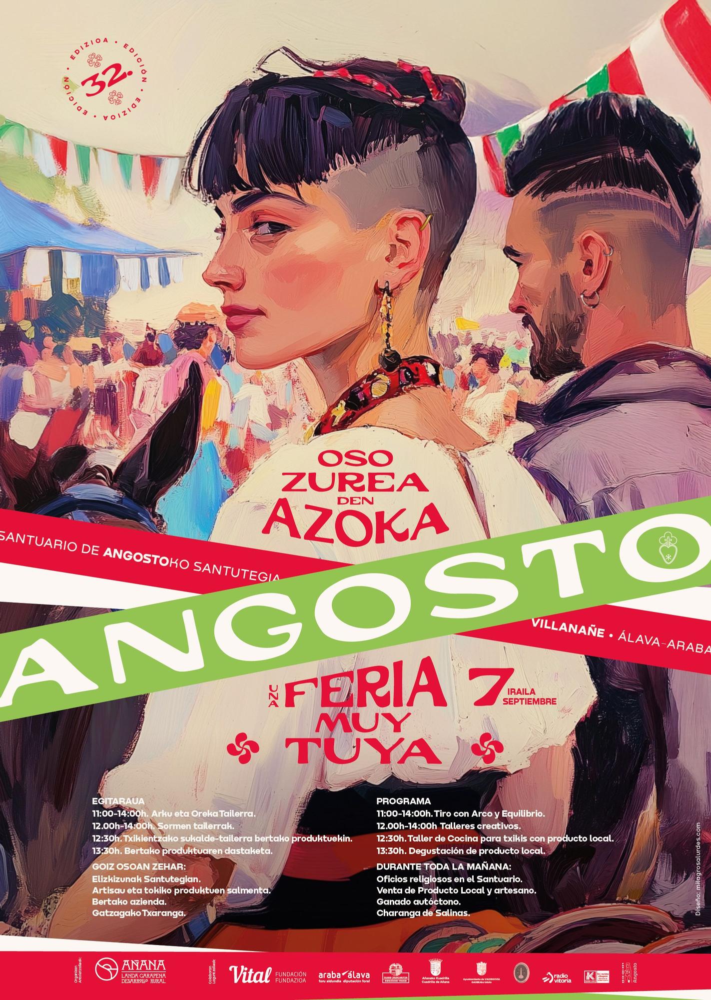 Cartel anunciador de la feria de Angosto 2025