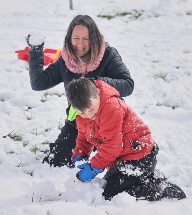Imágenes de la nieve este sábado