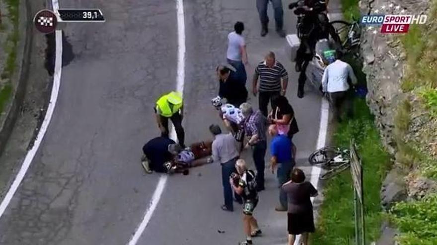 La impactante caída de Pozzovivo