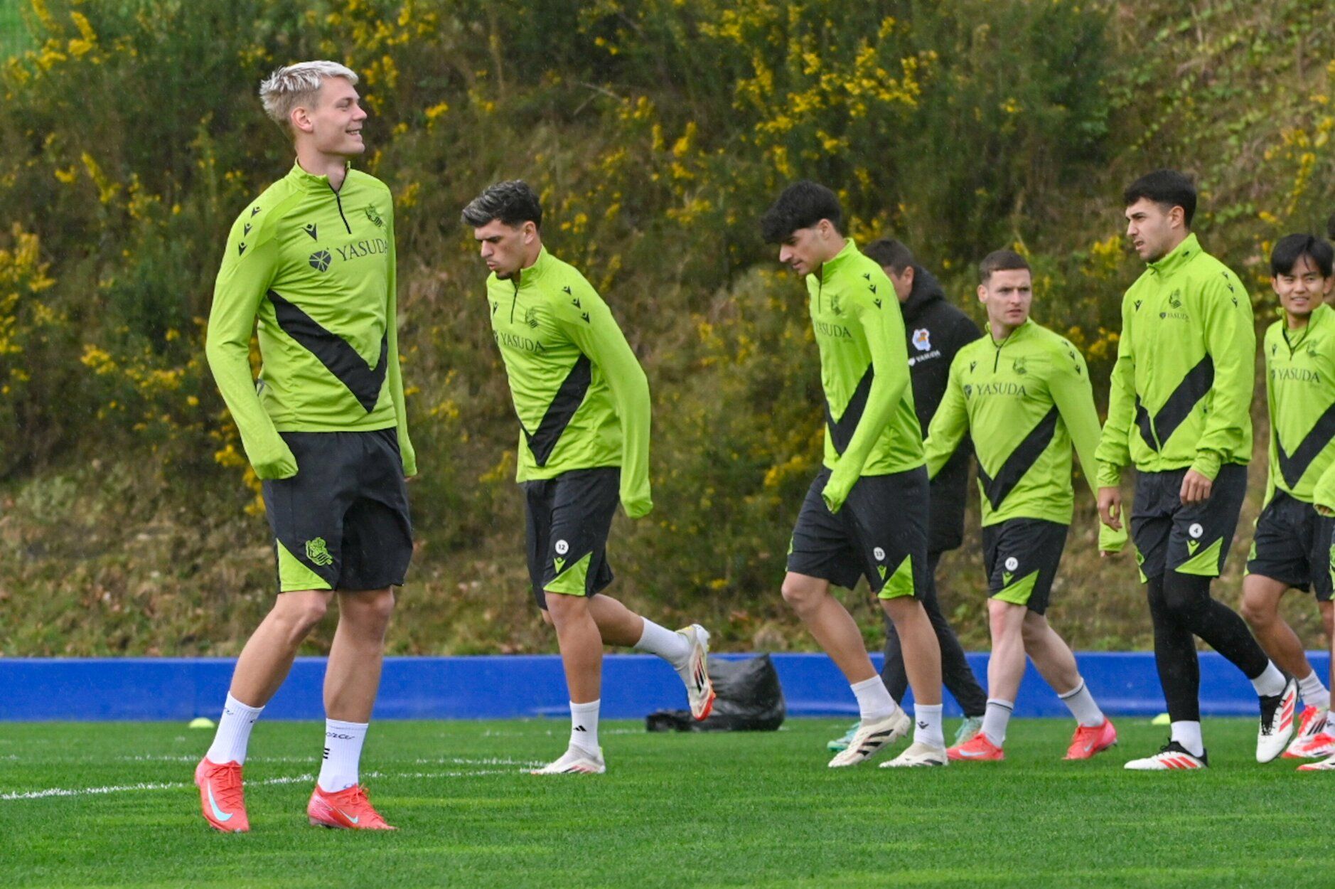 Entrenamiento antes de la semifinal en la Real y el Madrid